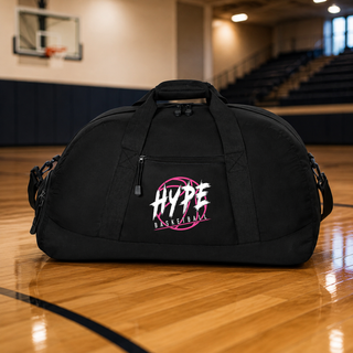 Hype Basketball Duffel Bag in black with HYPE BASKETBALL logo on the front pocket