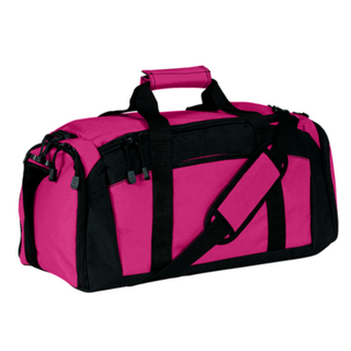 Hype Basketball Duffel Bag in pink and black shown at an angle