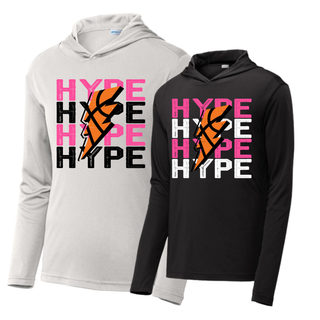 Hype Basketball Lightning Bolt PosiCharge Competitor Hoodie in Silver and Black
