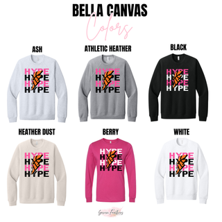 Hype Basketball Lightning Bolt Top Bella Canvas color options
