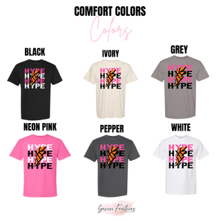 Hype Basketball Lightning Bolt Top Comfort Colors color options
