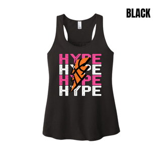 Hype Basketball Lightning Bolt Women's Racerback Tank in Black