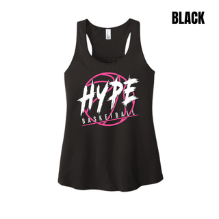 Hype Basketball Logo Women's Racerback Tank in Black