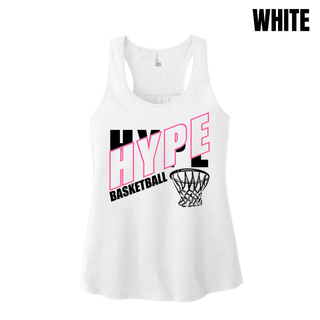 Hype Basketball Net Women's Racerback Tank in White
