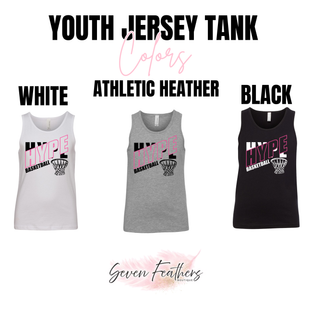Hype Basketball Net Youth Jersey Tank Color Options, White, Athletic Heather Grey, and Black
