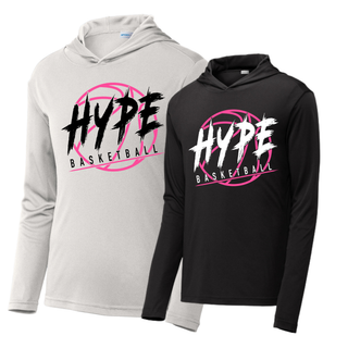 Hype Basketball Personalized PosiCharge Competitor Hoodie in silver and black