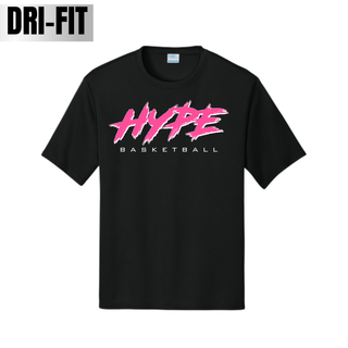 Hype Basketball Script Dri-Fit Performance Tee in Black
