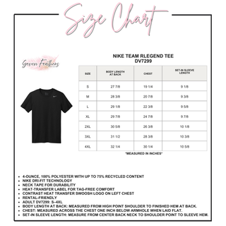Hype Basketball Script Men's Legend Tee Size Chart