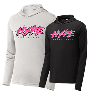 Hype Basketball Script PosiCharge Competitor Hoodie in Silver and Black