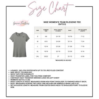 Hype Basketball Script Women's Legend Tee Size Chart