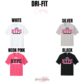 Hype Basketball Varsity Dri-Fit Performance Tee color options