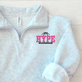 Hype Basketball Varsity NuBlend Fleece Quarter-Zip in Ash Grey
