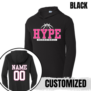 Hype Basketball Varsity PosiCharge Competitor Hoodie in Black, customized with name and number