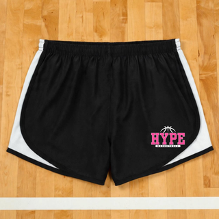 Hype Basketball Varsity Women's Cadence Performance Shorts in Black with white trim