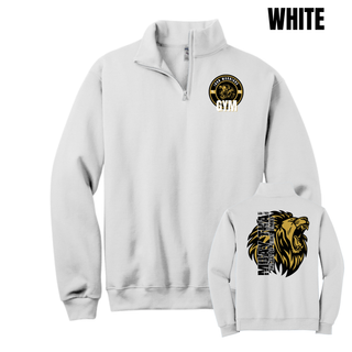 Iron Warriors Gym Art of Eight Limbs Cadet Quarter-Zip in White, front and back