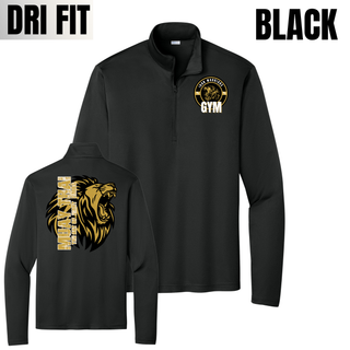 Iron Warriors Gym Art of Eight Limbs PosiCharge Quarter-Zip in Black, front and back