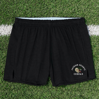Jackson Heights Cobras Arched Logo Jersey Knit Squad Shorts in black