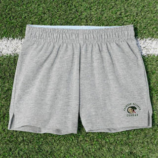 Jackson Heights Cobras Arched Logo Jersey Knit Squad Shorts in heather grey