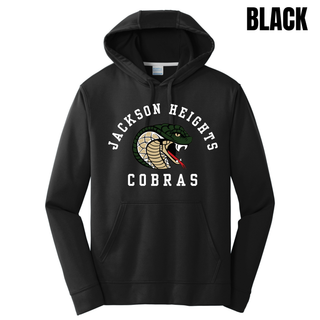 Jackson Heights Cobras Arched Logo Performance Fleece Hoodie in black