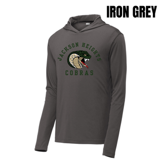 Jackson Heights Cobras Arched Logo PosiCharge Competitor Hoodie in Iron Grey