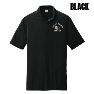 Jackson Heights Cobras Arched Logo PosiCharge Competitor Polo in black