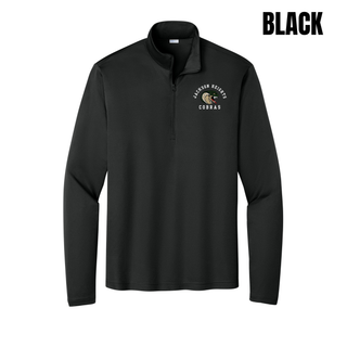 Jackson Heights Cobras Arched Logo PosiCharge Quarter-Zip in black