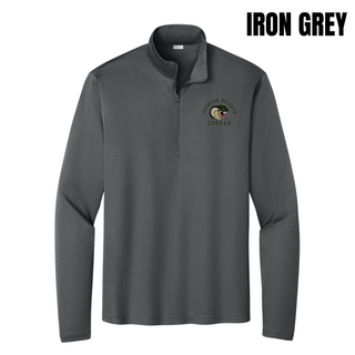 Jackson Heights Cobras Arched Logo PosiCharge Quarter-Zip in iron grey