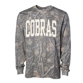Jackson Heights Cobras distressed arch camo long sleeve top