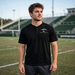 Black Jackson Heights Cobras End Zone Augusta two-button performance jersey with left chest football graphic