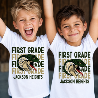 Jackson Heights Cobras First Grade Stacked Top - modeled photo