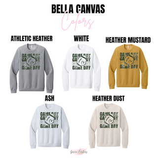 Jackson Heights Cobras Football Game Day Top Bella Canvas color options