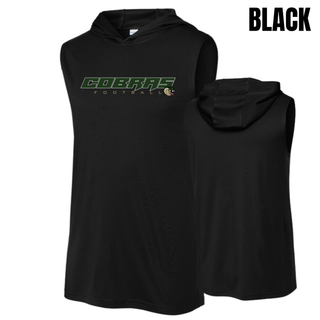 Jackson Heights Cobras Football logo Competitor sleeveless hoodie front view