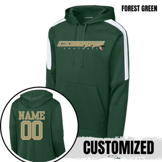 Jackson Heights Cobras Football logo Fan Favorite hoodie back view