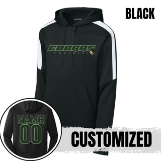Jackson Heights Cobras Football logo Fan Favorite hoodie color options