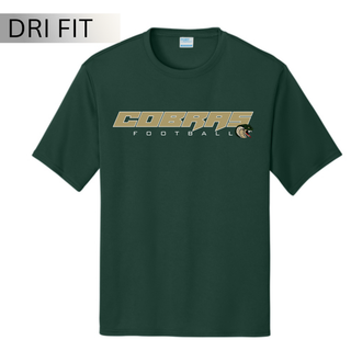 Dark green Jackson Heights Cobras Football Logo Performance Top