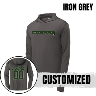 Jackson Heights Cobras Football logo PosiCharge Competitor hoodie front view