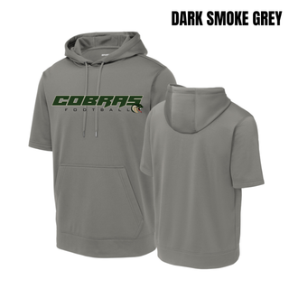 Jackson Heights Cobras Football logo short sleeve hooded pullover