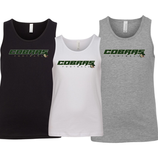 Jackson Heights Cobras Football logo youth jersey tank color options