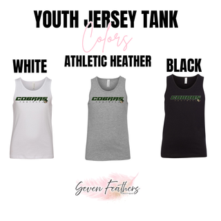 Jackson Heights Cobras Football logo youth jersey tank
