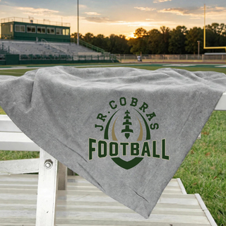 Athletic heather grey Jackson Heights Cobras Football Outline stadium blanket