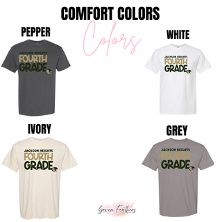 Jackson Heights Cobras Fourth Grade Block Top Comfort Colors color options: Pepper, White, Ivory, Grey