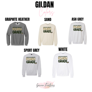 Jackson Heights Cobras Fourth Grade Block Top Gildan color options: Graphite Heather, Sand, Ash Grey, Sport Grey, White
