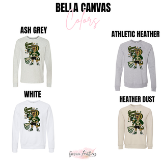 Jackson Heights Cobras Game Day Mascot Top Bella Canvas color options in ash grey, athletic heather, white, and heather dust
