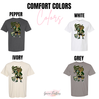 Jackson Heights Cobras Game Day Mascot Top Comfort Colors color options in pepper, white, ivory, and grey