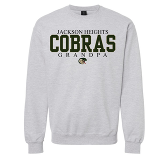 Jackson Heights Cobras Grandpa top in grey, crewneck sweatshirt