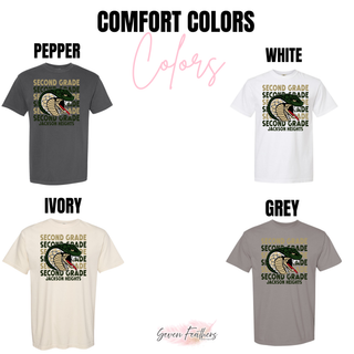 Jackson Heights Cobras Second Grade Stacked Top - Comfort Colors options