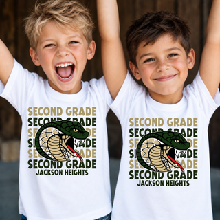 Jackson Heights Cobras Second Grade Stacked Top - modeled photo