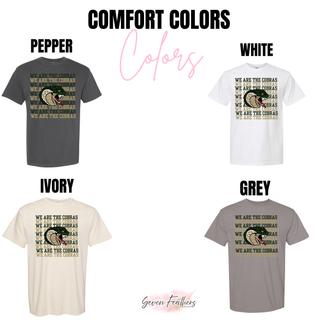 Jackson Heights Cobras Stack 'Em Top, Comfort Colors color options