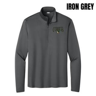 Jackson Heights Cobras Team Arch PosiCharge Quarter-Zip in Iron Grey
