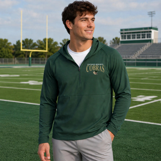 Jackson Heights Cobras Team Arch Repeat Half-Zip Hooded Jacket front view